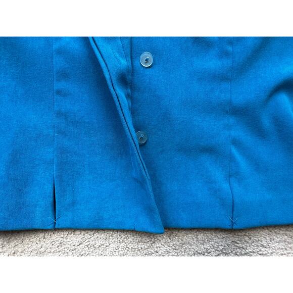NWOT Amanda Smith Colbalt Blue Vintage Cropped Blazer Size 10 Retro 90s Style - Picture 8 of 8